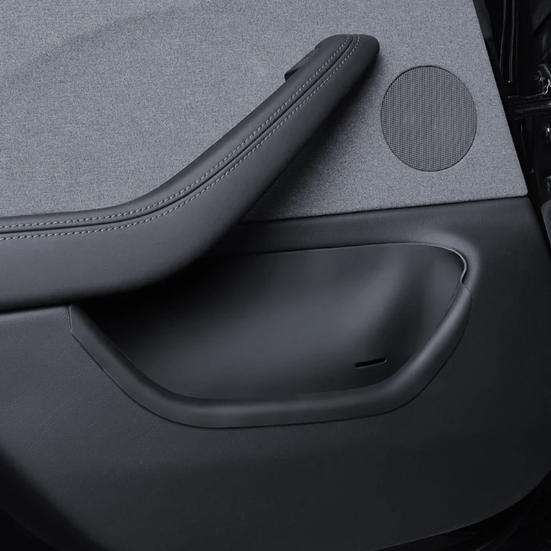 For Tesla Model 3 Highland 2024 Door Storage Box Door Handle Armrest Tray Storage Box Silicone Cover Replacement Accessories