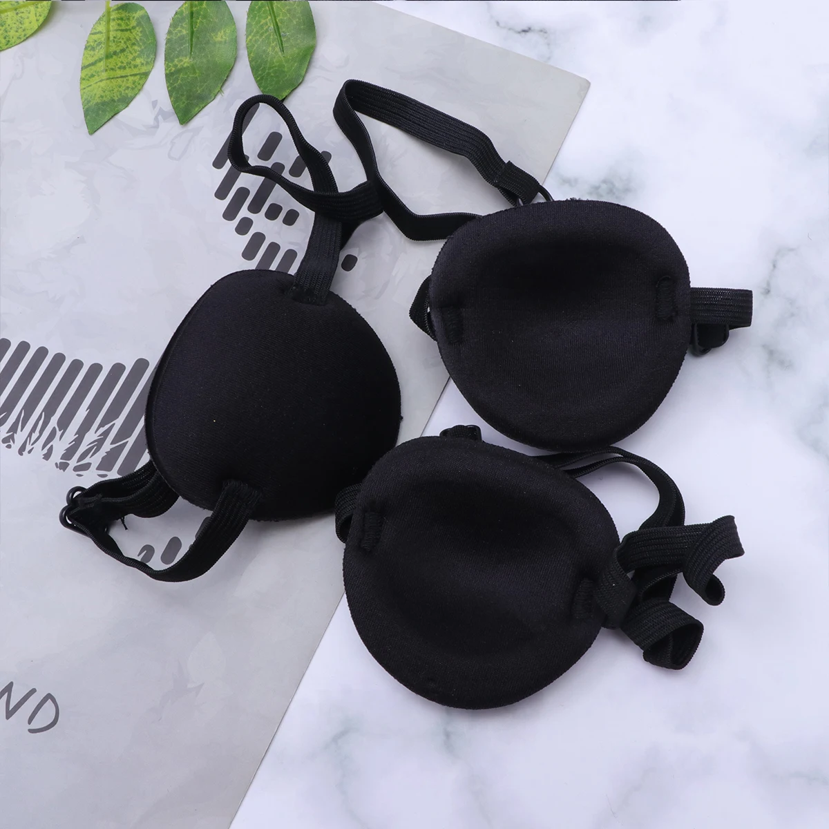 

3pcs Elastic Patches For Amblyopia Opaque Light Blocking Single Patch Comfortable Skin-Friendly Mask For Adults Children Vision