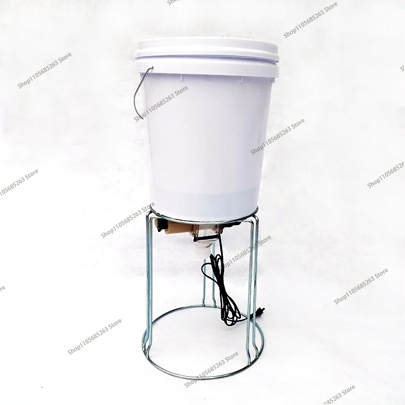 Automatic chicken feeder, duck feeder, pigeon timed feeder, solar powered remote feeding device