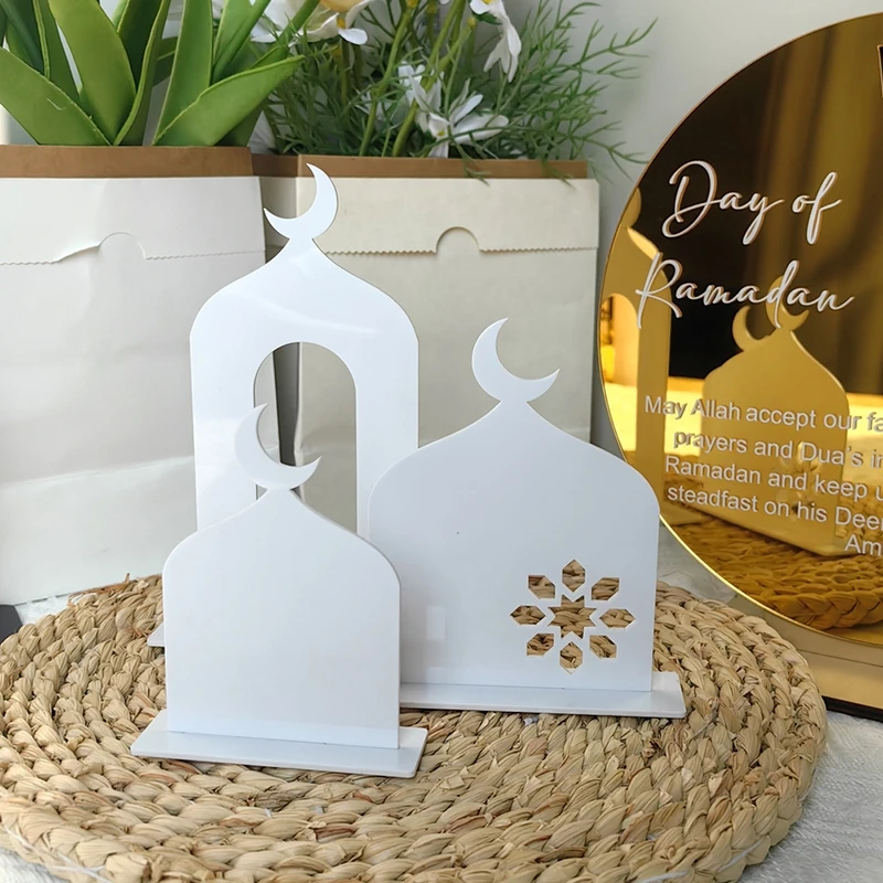 Ramadan Decoration 2025 Acrylic Desk Accessorie Office Desktop Ornament Islamic Muslims Party Gift Home Table Decoraiton