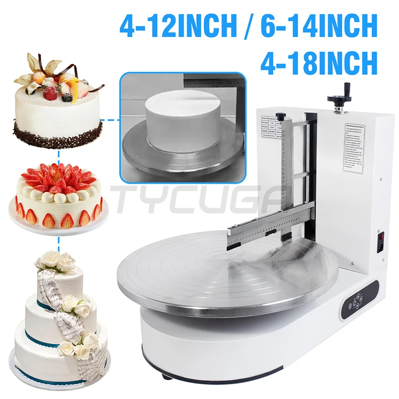 Automatische Verjaardag Ronde Cake Icing Decorating Cream Spread Gips Smoothing Coating Soepeler Cnc Frosting Fill Making Machines