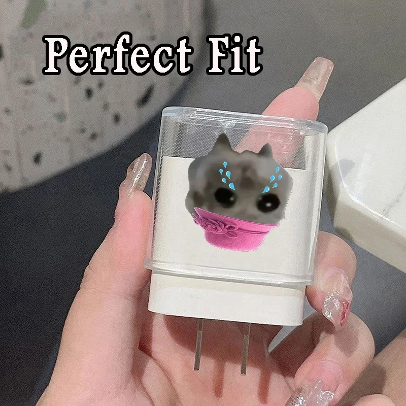 Популярный забавный чехол Meme Im Just A Girl Sad Hamster для iPhone 16 16e 15 14 13 1820 Вт зарядное устройство и защита зарядки намотки проводов передачи Фото №4