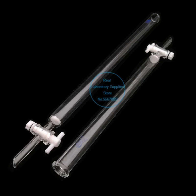 1pcs Laboratory Glass Open Type Glass Chromatography Column with Sand Core, Filter Column, Adsorption Column