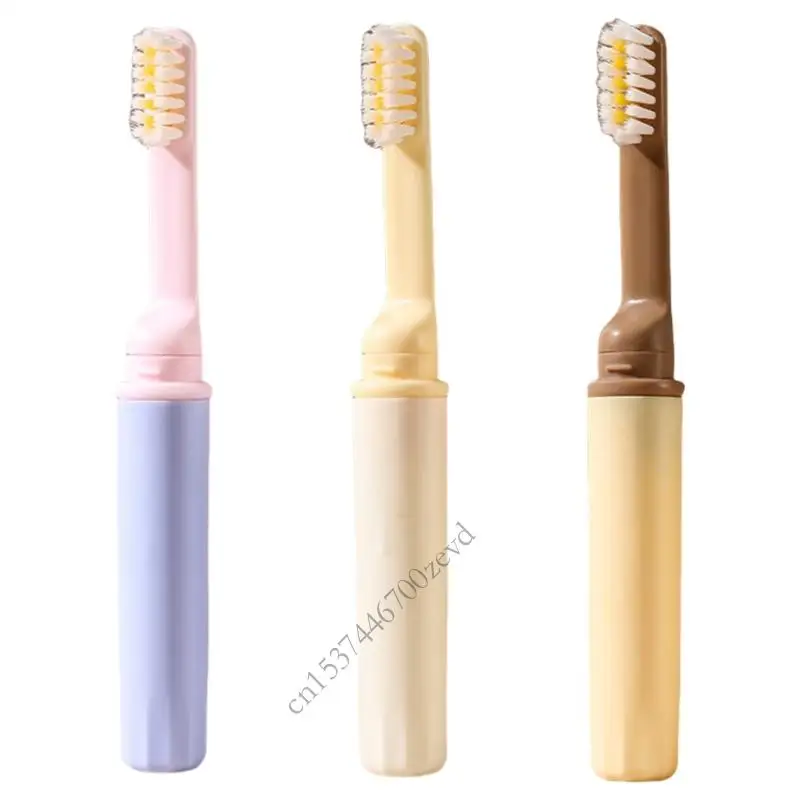 

Портативная складная зубная щетка с мягкими щетинками и эргономичной ручкой для прохождения зубной щетки для взрослых для P9YB