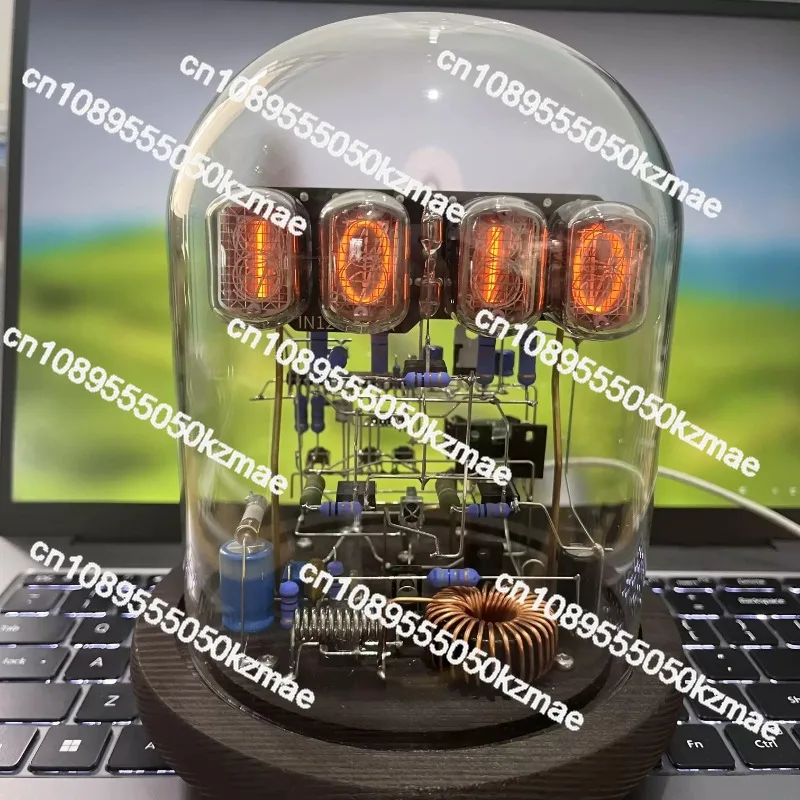 IN-12 IN12  Tube Clock DIY Kit Vintage Glow Display with Manual Backing Board