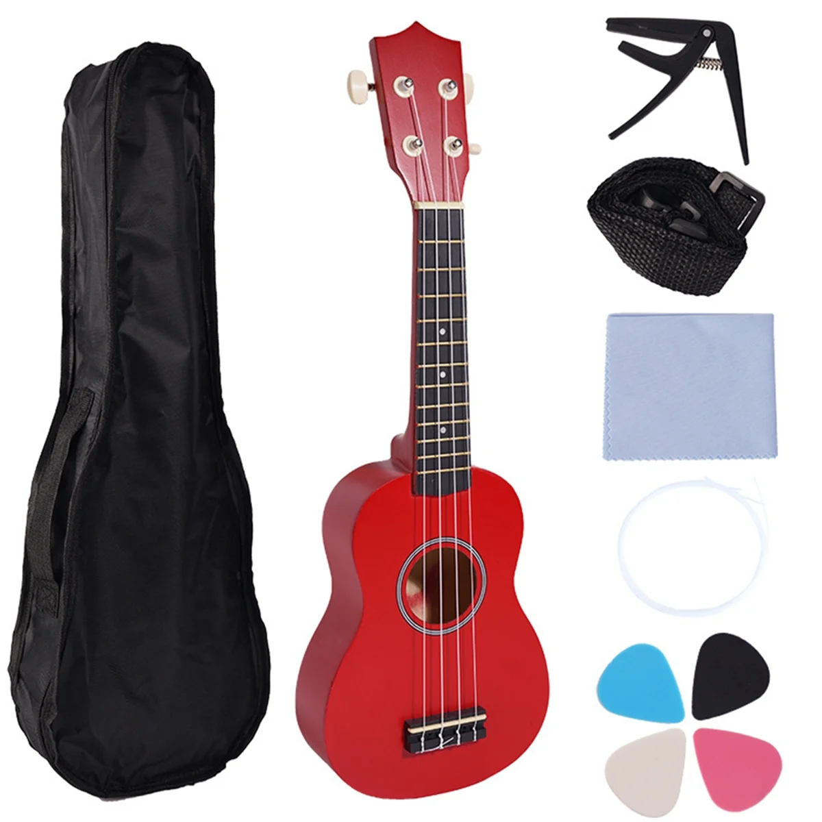 E 21-Inch Mini Ukulele, Entry-Level for Beginners, Four-String Small Guitar, Children'S Musical Instrument