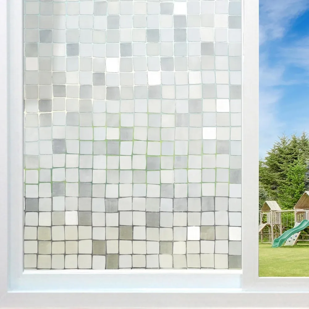 Sichtschutzfolie für Fenster, Milchglas-Fensterfolie, dekorativ, abnehmbar, statisch haftend, wärmeblockierend, Sonnenschutz für die Haustür