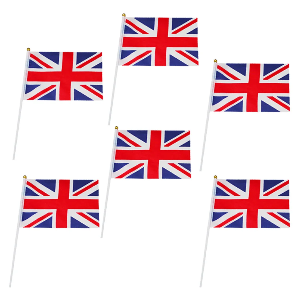 

6pcs Union Jack Hand Waving Flag Royal UK GB Great Britain Flags mini flag UK Flag