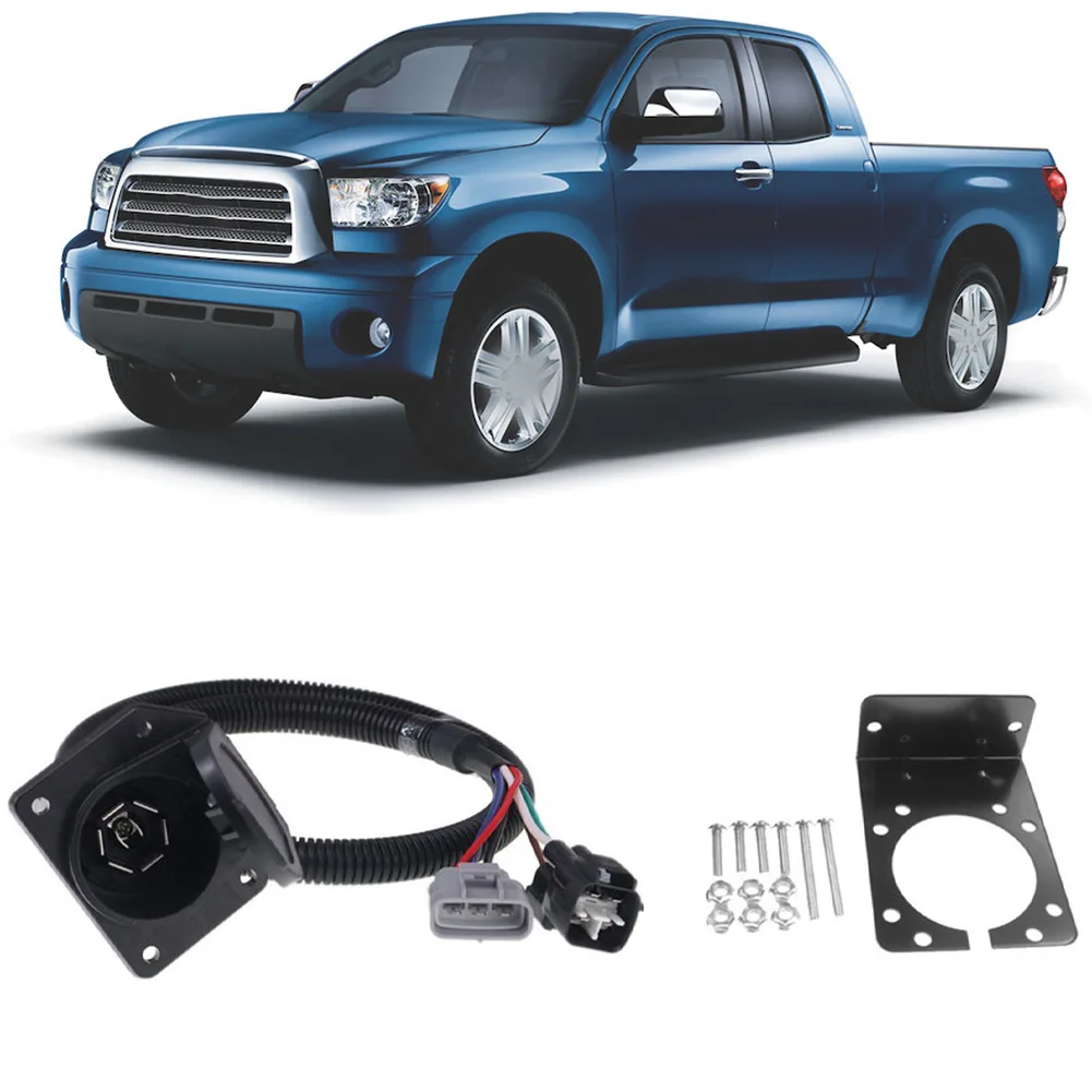

Car NEW 4+7-Pin Trailer Wiring Harness Kit For Toyota For Tundra 2007-2013 Accessories Replacement Installation