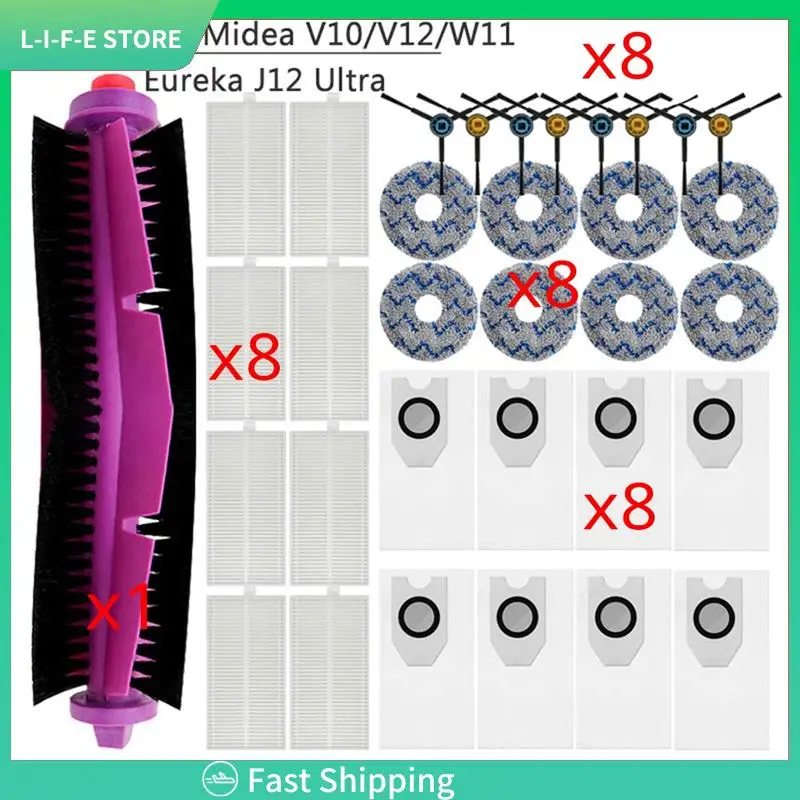 

Robot Vacuum Cleaner Eureka J12 Ultra Main Side Brush Made Of High Quality Materials-AA98