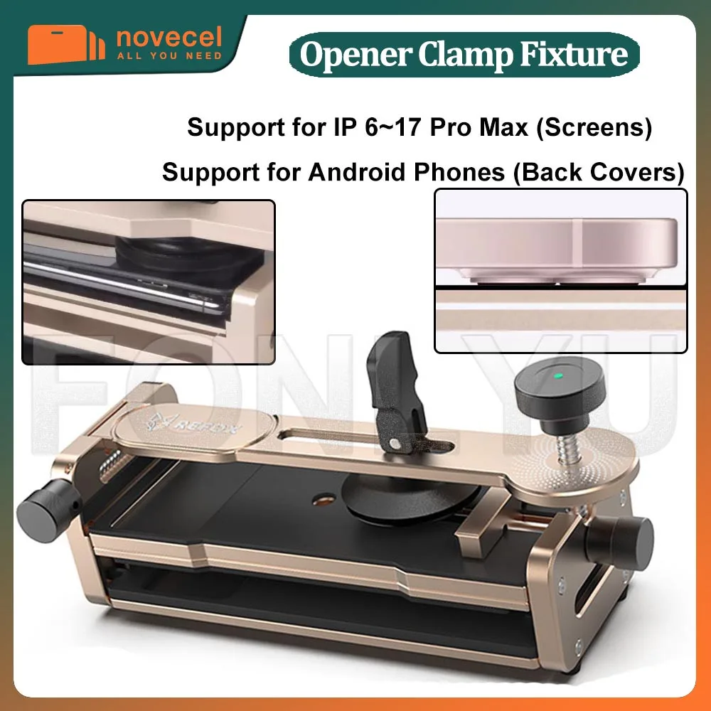 

REFOX RS50 RS51 Зажим для открывания мобильного телефона для iPhone Samsung Удаление задней крышки плоского экрана и удержание давления Ремонт