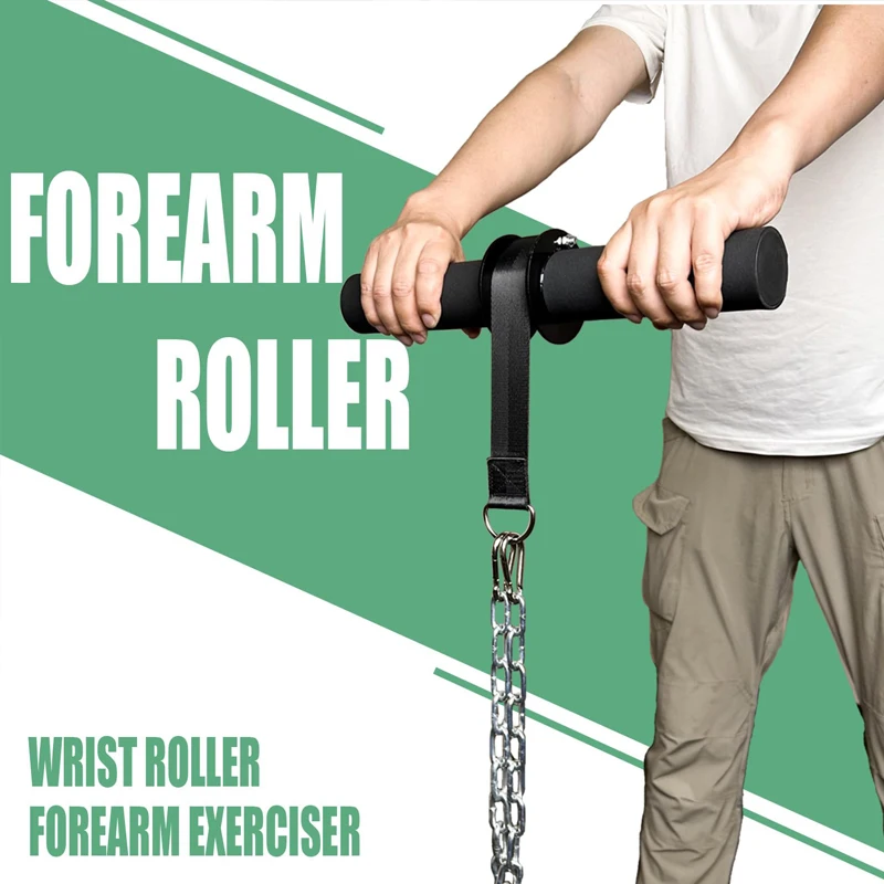 

Forearm Strengthener Roller, Multi-Functional Forearm Workout Equipment with Thick Grip Handle