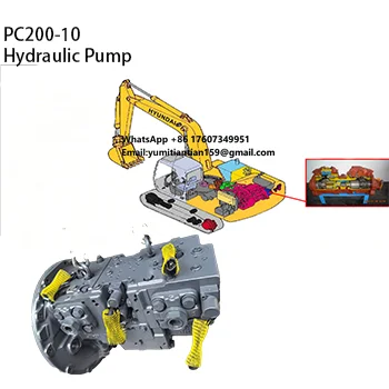 

Komatsu PC200-10 Excavator Hydraulic Main Pump Assembly Part PC200-10 Crawler Excavator High Pressure Hydraulic System Pump