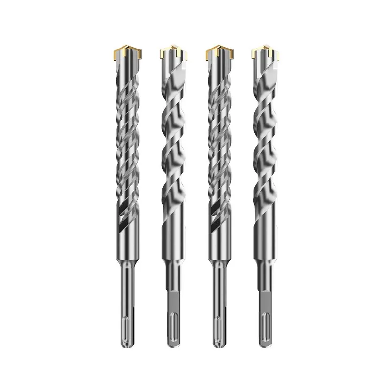 6mm Extended Hammer Drill Bit, Cross Universal Concrete Drill, Square & Round Shank Impact Drill Bits