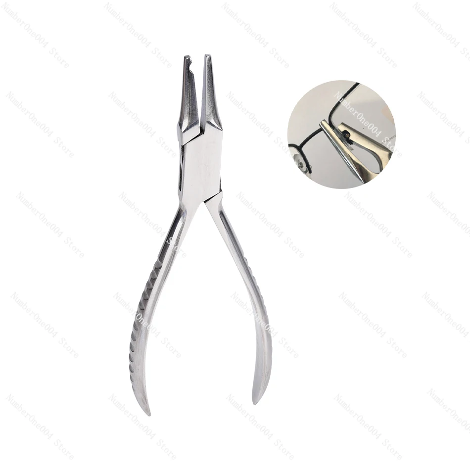 Applicable to Glasses Repair Tool Pliers, Nose Pad Screw Adjustment Pliers, Open Pliers, Curved Nose Bridge Pile Corner