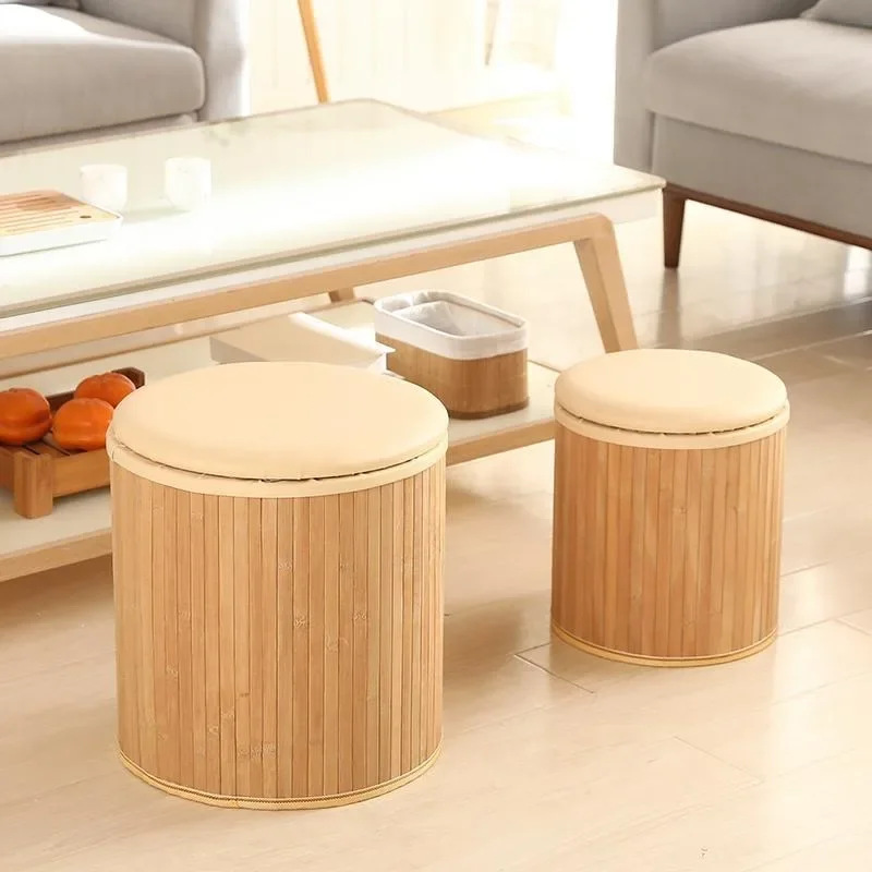 

Storage Interior Dining Stool Round Lightweight Decorative Minimalist Dining Stools Auxiliary Small Opvouwbare Kruk Furniture