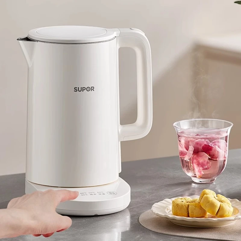 

Supor Kettle 2025 New Household Stainless Steel Constant Temperature Intelligent Electric Kettle Automatic Power Off Kettle