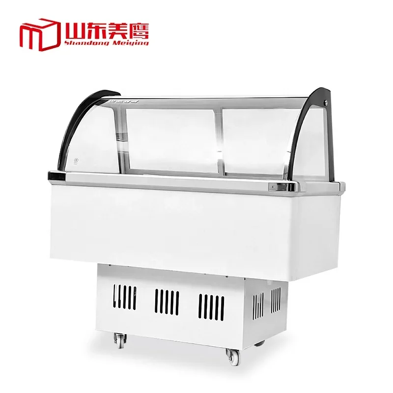 Good price in China ice cream display showcase freezer dipping cabinet for ice cream freezer restaurant display cabinet