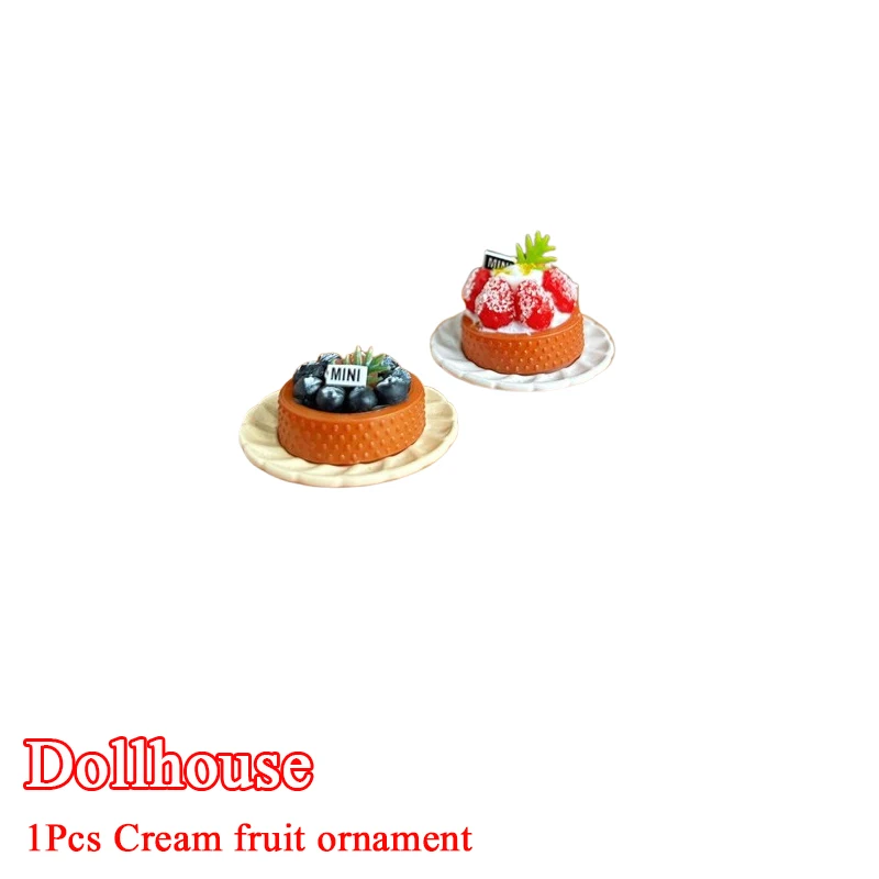 1 szt. Kawaii Symulacja Jedzenia Chleb Ciasto Model 1/6 Miniaturowe Ciasto Jagodowe Tort Truskawkowy Zabawka Jedzenie do Domku dla Lalek Akcesoria dla Lalek