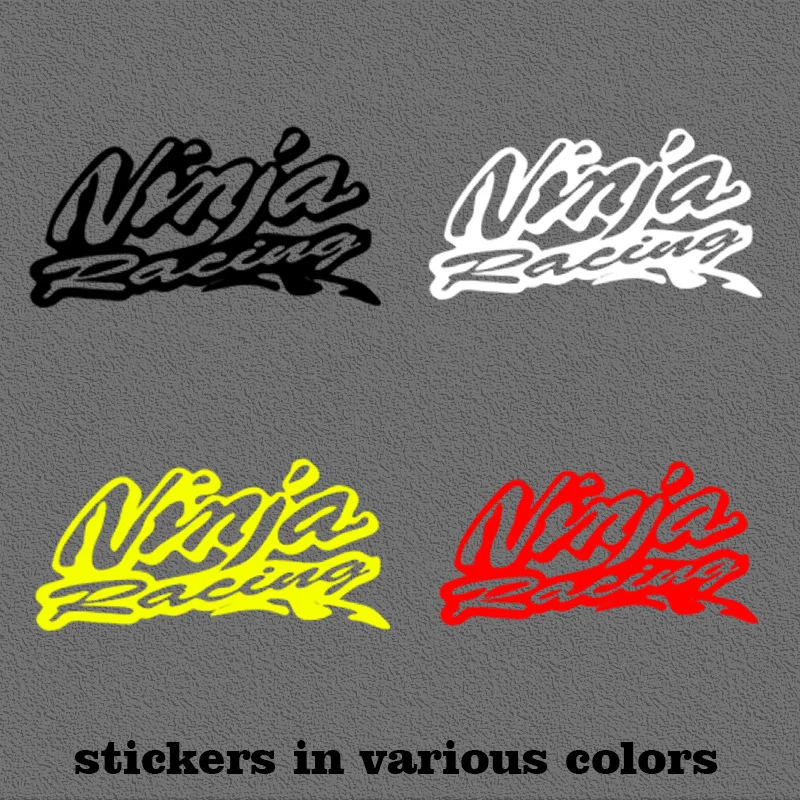 1PC Ninja Racing Sticker (Black/White/Yellow/Red) Waterproof Decal for Car Laptop High Adhesion Decor
