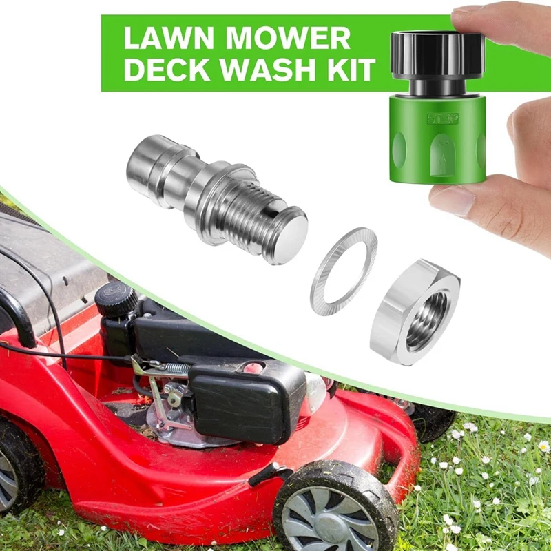 Hot Lawn Mower Deck Wash Kit, Deck Wash Adapter Attachment Kit, Riding Lawn Mower Cleaning Accessories,