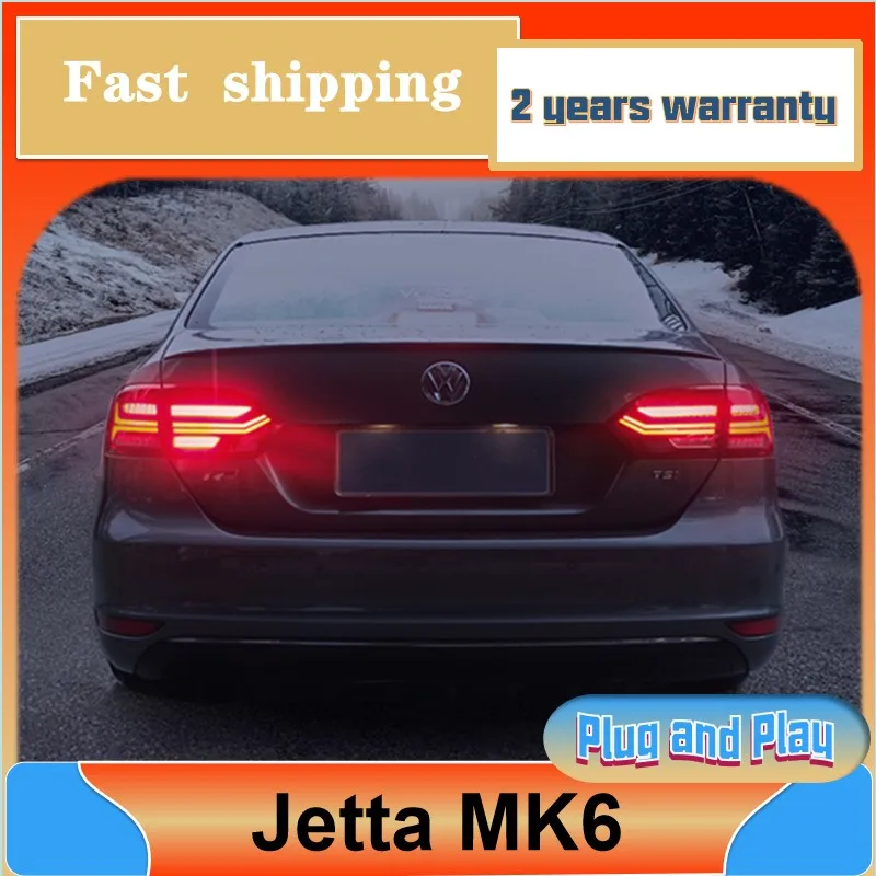 

Стайлинг автомобиля для VW Jetta задние фонари 2012-2014 Jetta MK6 задний фонарь DRL противотуманный тормоз задний сигнал поворота