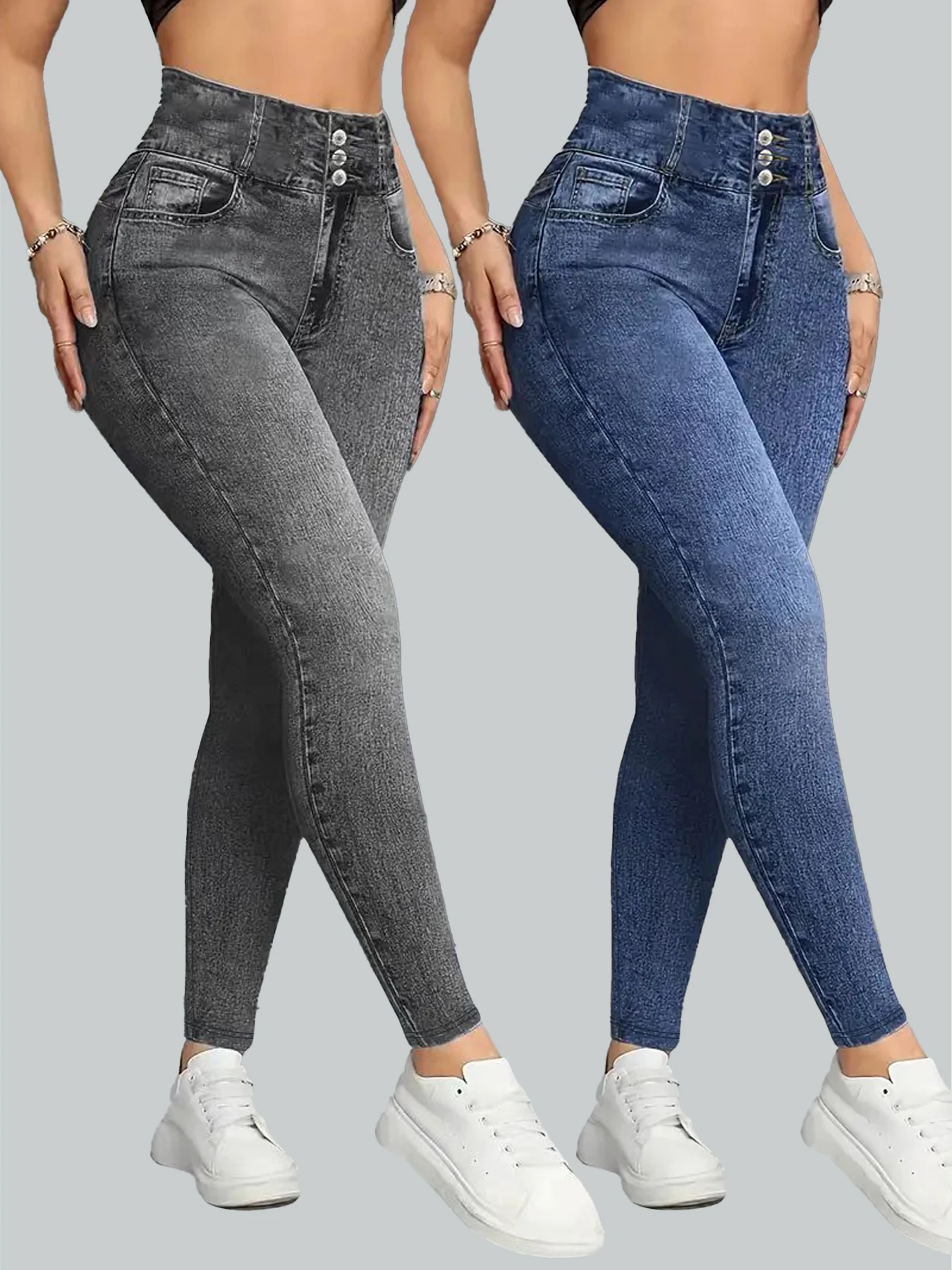 Pantalones de yoga ajustados para mujer, cómodos, de imitación, con control de abdomen y levantamiento de cadera, para fitness, gimnasio y uso diario