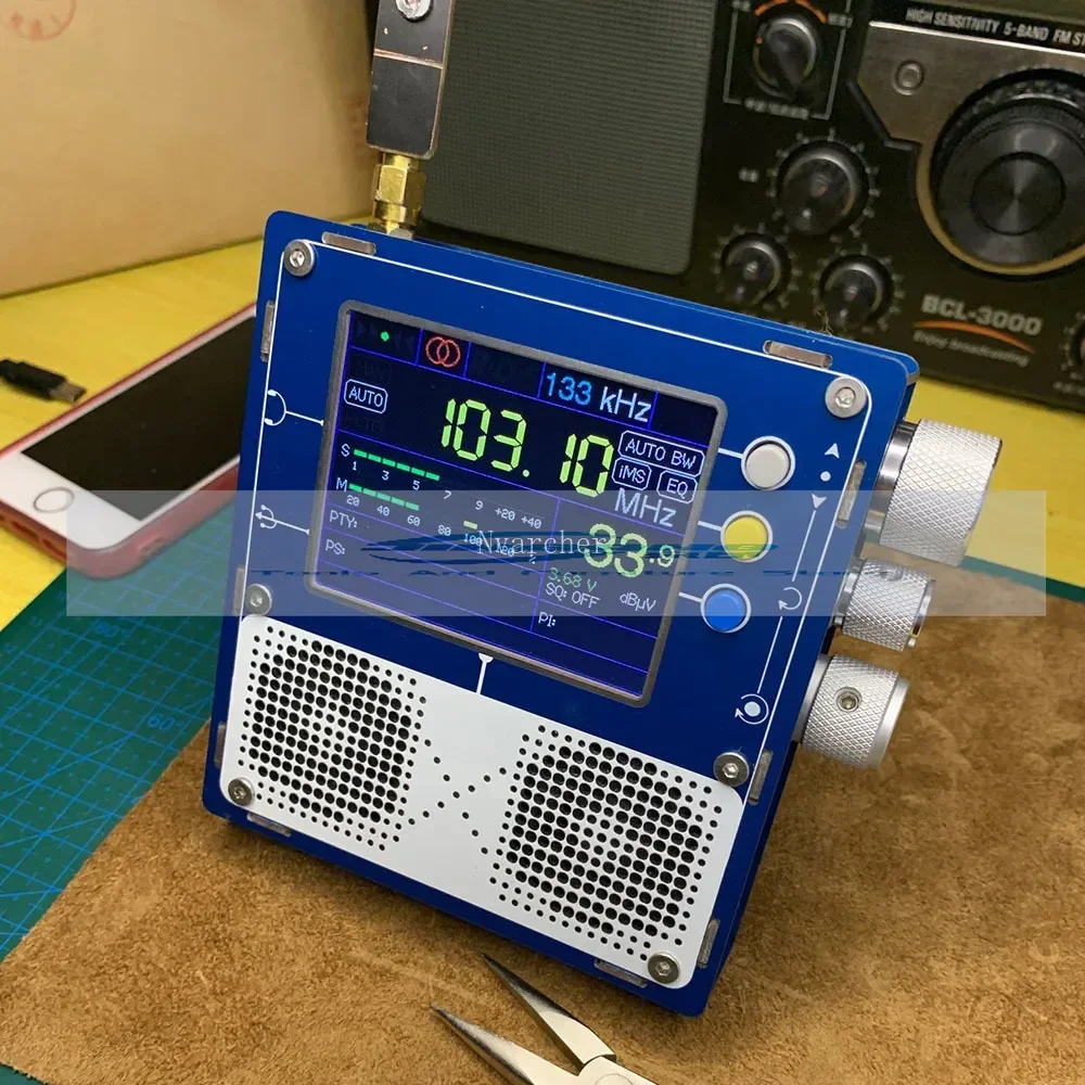 

Nvarcher-Full Band Radio, 3.2", TEF6686, Dual Speaker, Stereo, Medium Wave, FM Short, 5000mAh Lithium Battery