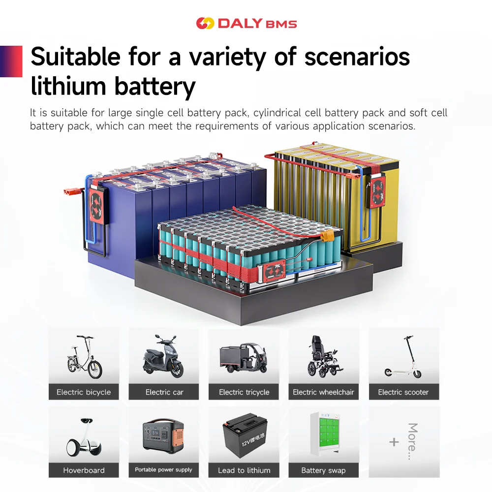 DALYBMS Li-ion 10S 36V 20A with Soft Switch NTC Battery with Balance Low High Temperature Cut Off Protection Daly BMS