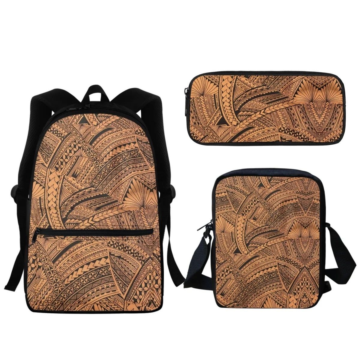 Polynesian Samoa Brand Design Backpack Boys Girls School Bag Pencil Case Casual Youth Travel Bags Learning Stationery Organizer