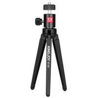 KINGJOY Mini Desktop Lightweight Aluminum Tripod Only 80g With Ball Head & Phone Stand For Video Travel Vlog Live Selfie