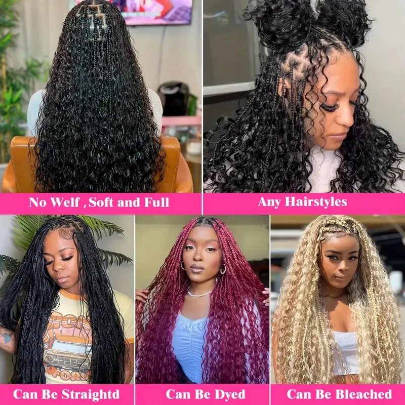 Deep Curly 100% Human Hair Bulk for Braiding Hair Extensions No Weft Brazilian Jerry Curly Natural Black Boho Braiding Hair Bulk