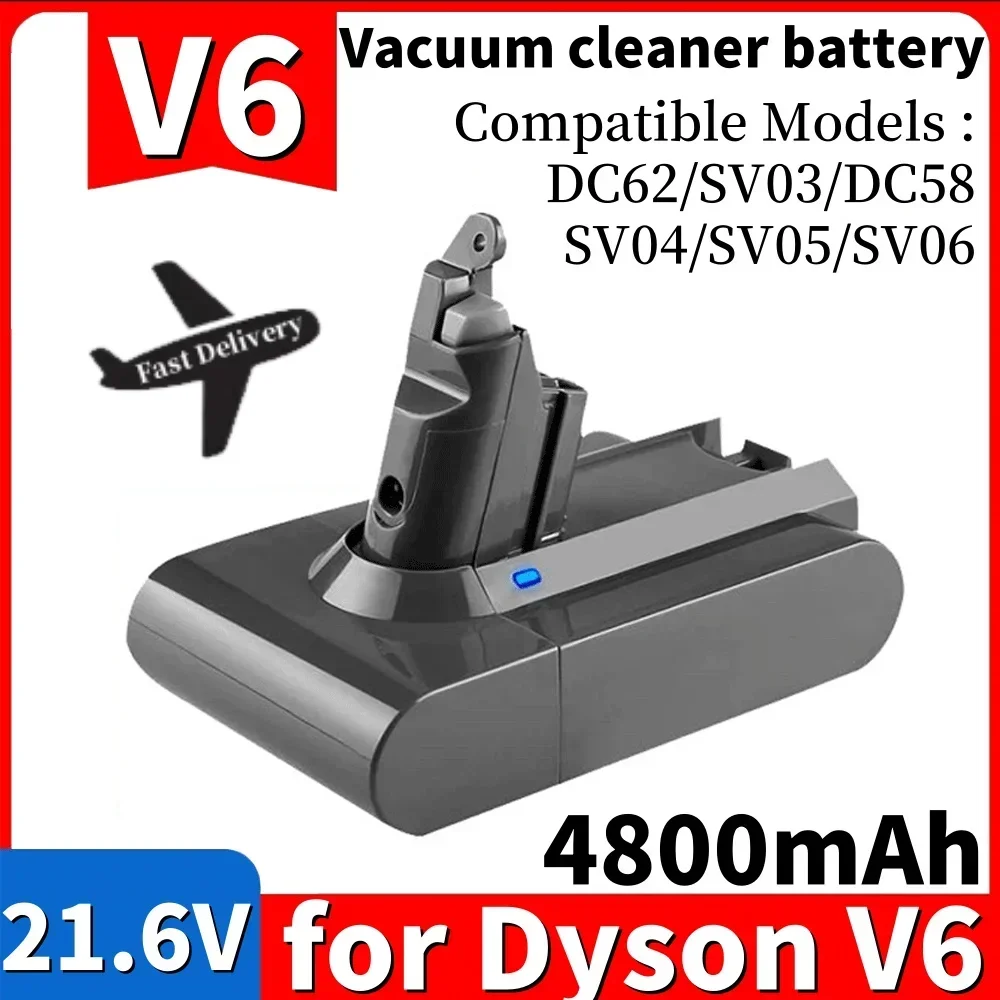 

Battery For Dyson 4800mAh V6 Battery For Dyson Vacuum Cleaner 21.6V 6Ah Spare Battery For Dyson Vacuum Cleaner