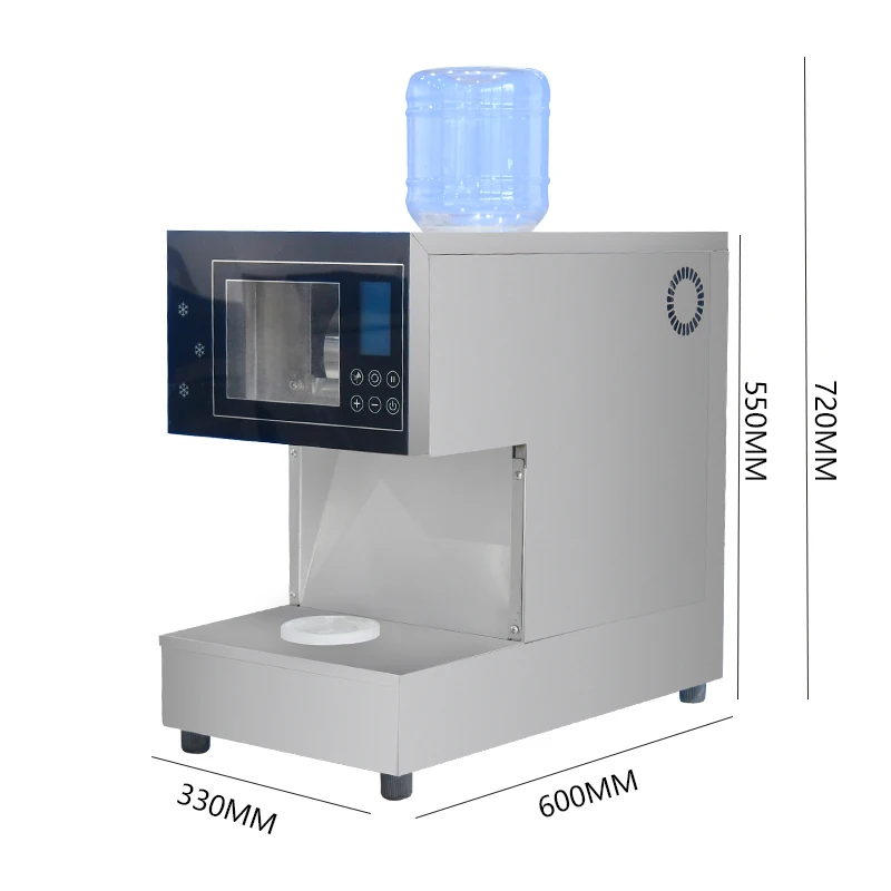 160kg/24h Ice Crusher Snow Flake Ice Shaver Machine Commercial Automatic Snow Ice Maker
