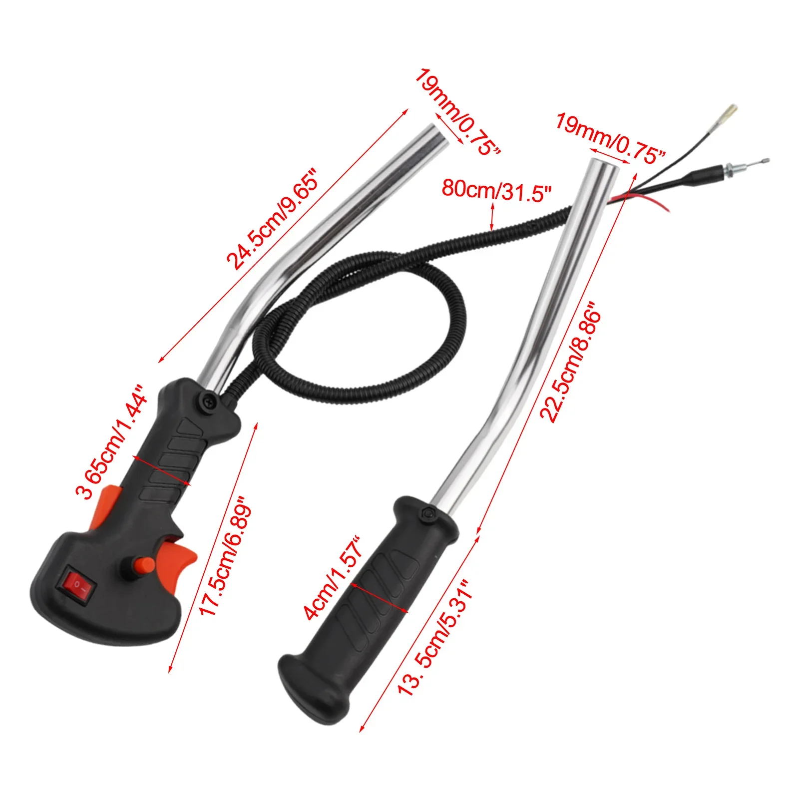 Premium Handle Switch With Throttle Trigger Cable, Designed For Comfort And Control With Strimmers, Trimmers, And Brush Cutters