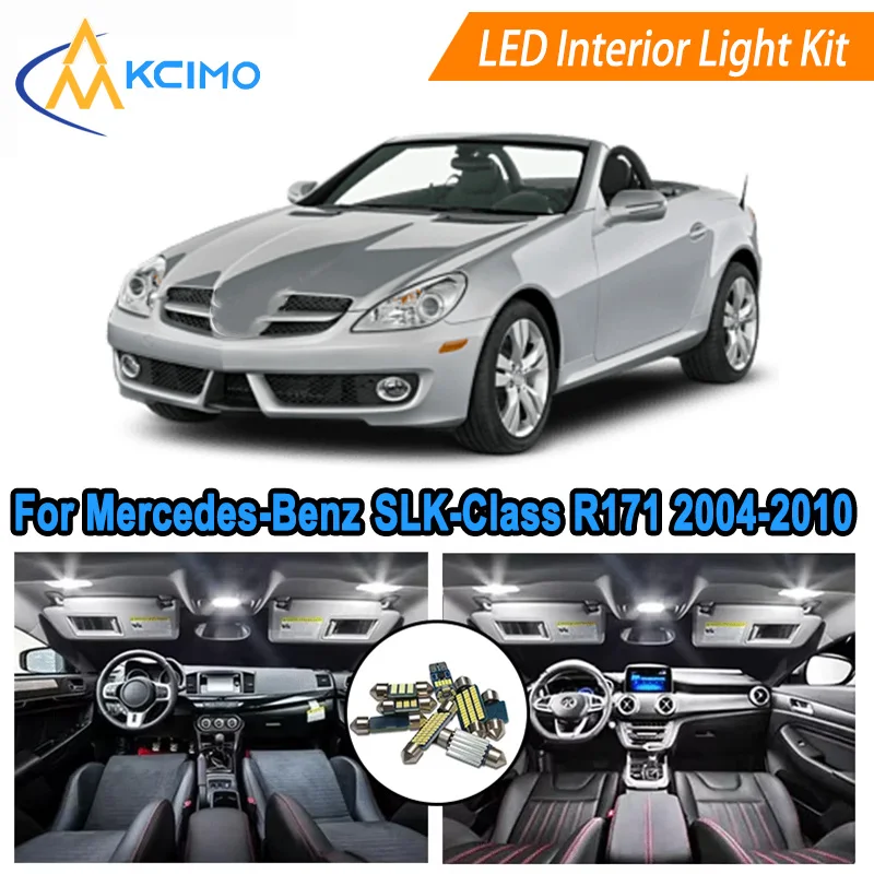 Canbus LED Kit Interior Light Bulbs For Mercedes-Benz SLK-Class R171 2004-2010,Door Lights Super Bright Light Set Easy Install