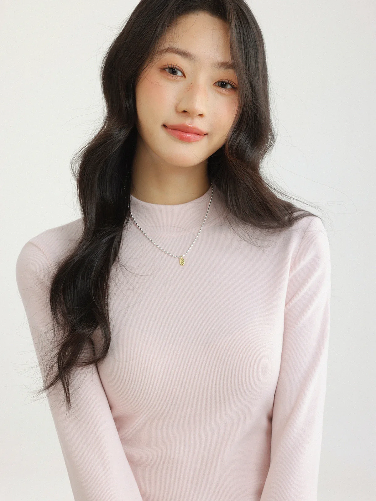 Femmes doux coupe ajustée T-Shirt Stretch à manches longues haut superposition maillot de corps automne hiver côtelé élastique T-Shirt pour bureau tenue décontracté