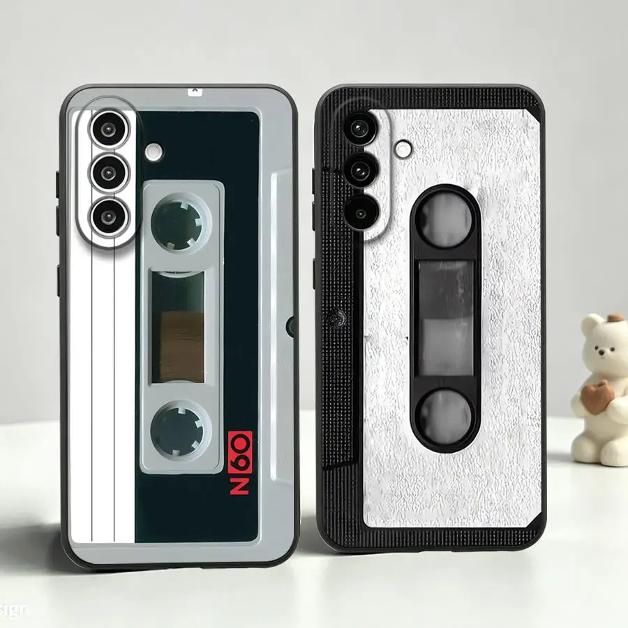 Vintage N90 Cassette Tape Phone Cover Case for Samsung Galaxy A53 A17 A23 A25 A16 A57 A15 A73 A51 A52 A36 A55 A06 A05 A37 A70