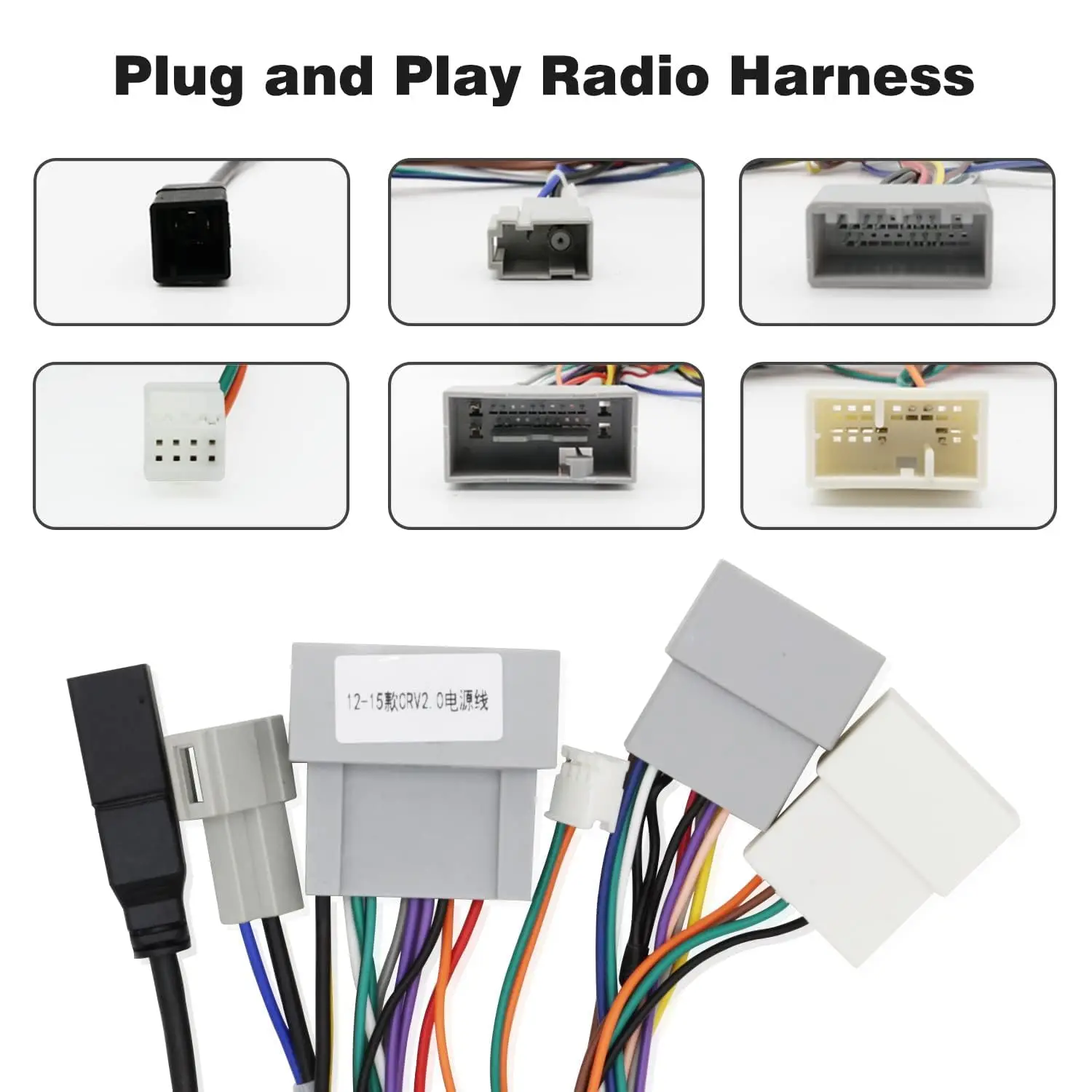 16pin راديو السيارة الأسلاك تسخير لهوندا CRV سيفيك 2012-2015 مع محول الهوائي