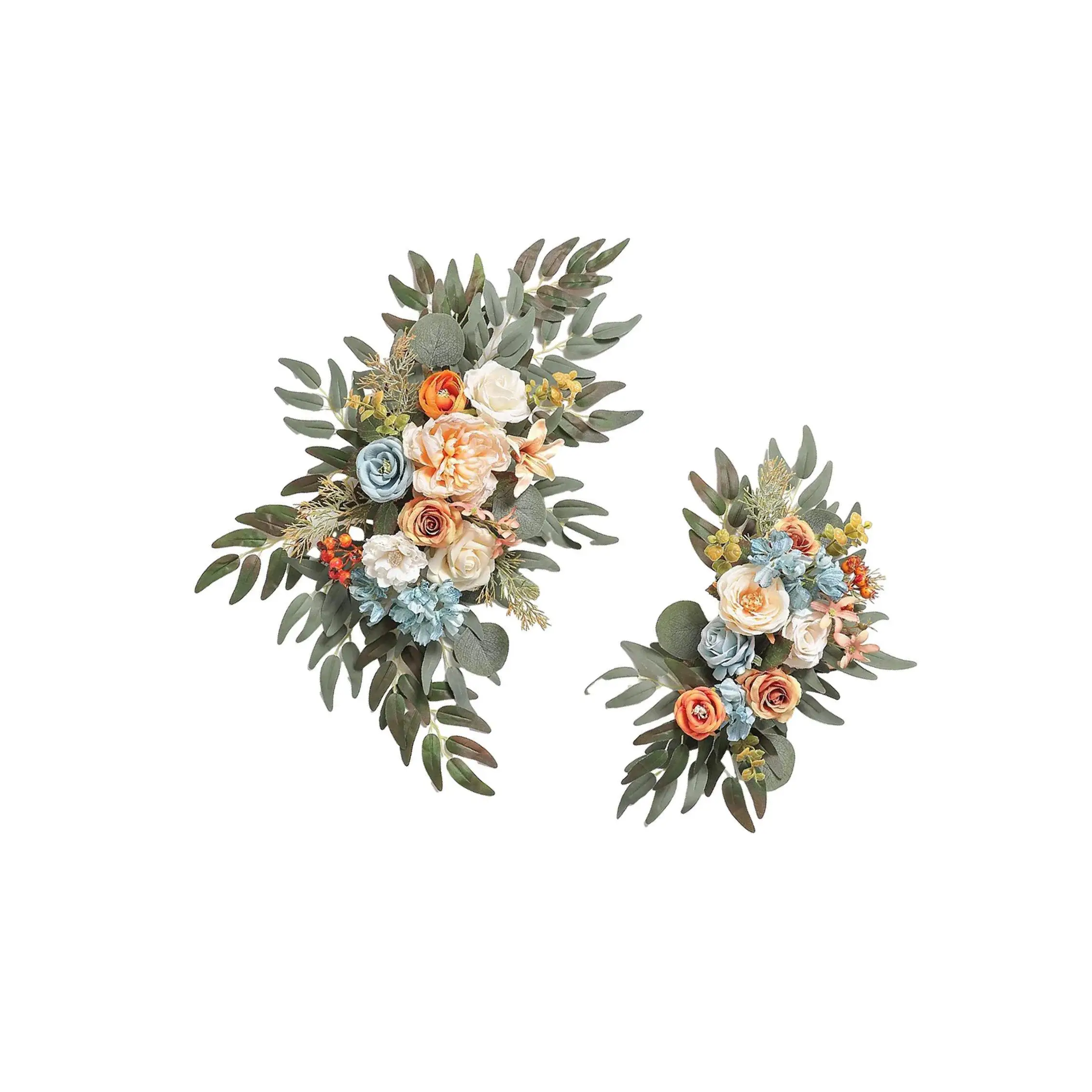 

Wedding Artificial Flowers With Green Leaves Swag Premium Silk Flowers Beautifully Arranged For Decoration Friends Etc.