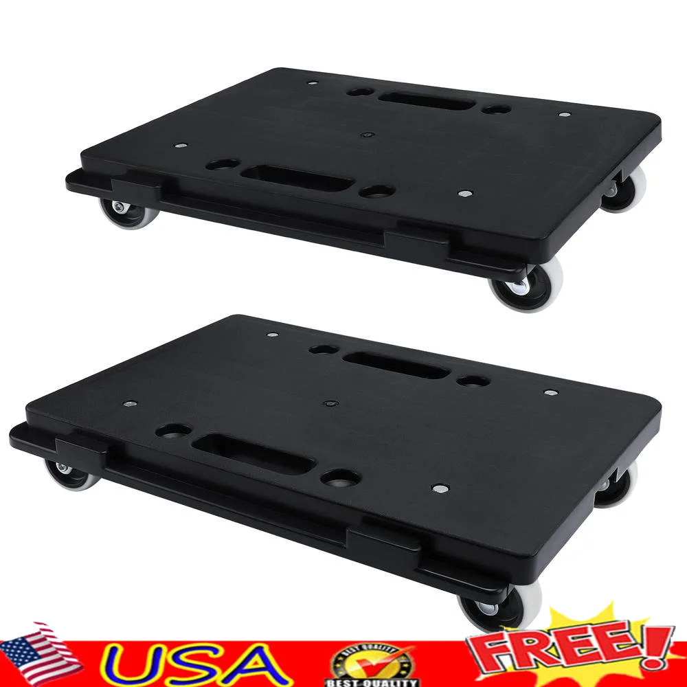 2 Pack Furniture Dolly 4 Wheels 500lbs Capacity Connectable Moving Dollies Heavy Items Portable Furniture Movers Indoor and