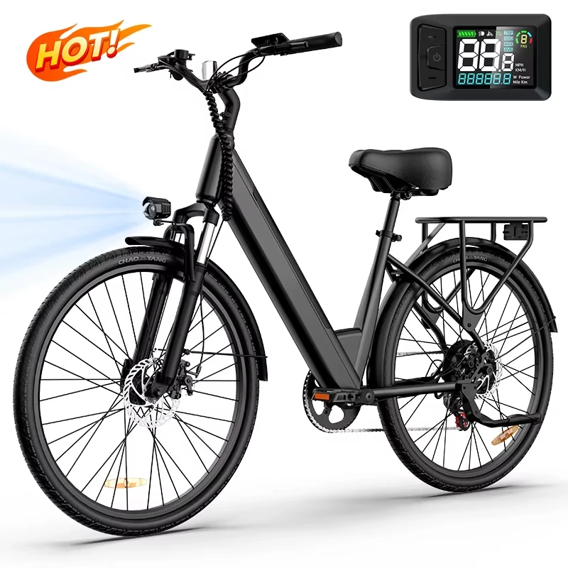 URLIFE E26 Volwassen Elektrische Fiets 750W Piekmotor 48V 10.4Ah Lithium Batterij Elektrische Fiets 26*1.95" Banden Elektrische Fiets voor woon-werkverkeer - afbeelding 1