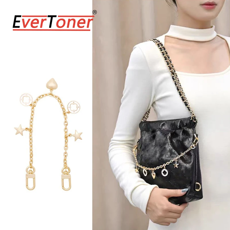 EverToner Metal Decorative Chain Bags Women's Bag Felt Inner Liner bag Storage Accessories For cc-k Hobo Organizer