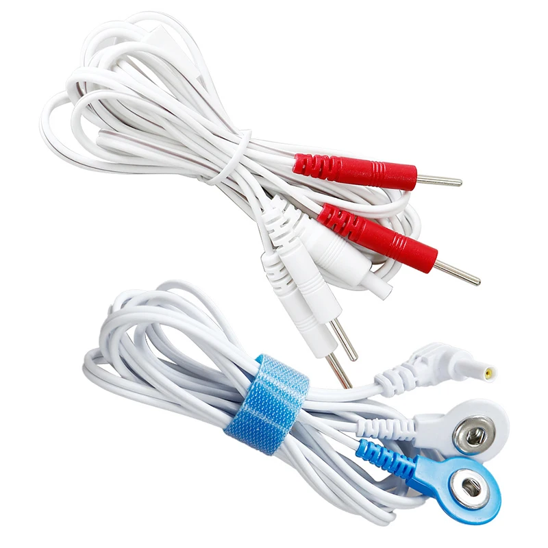 Electrode Wire Snap Connection Electrode Pad Cable For EMS Muscle Stimulator Massager Plug 2/4 Way Wires