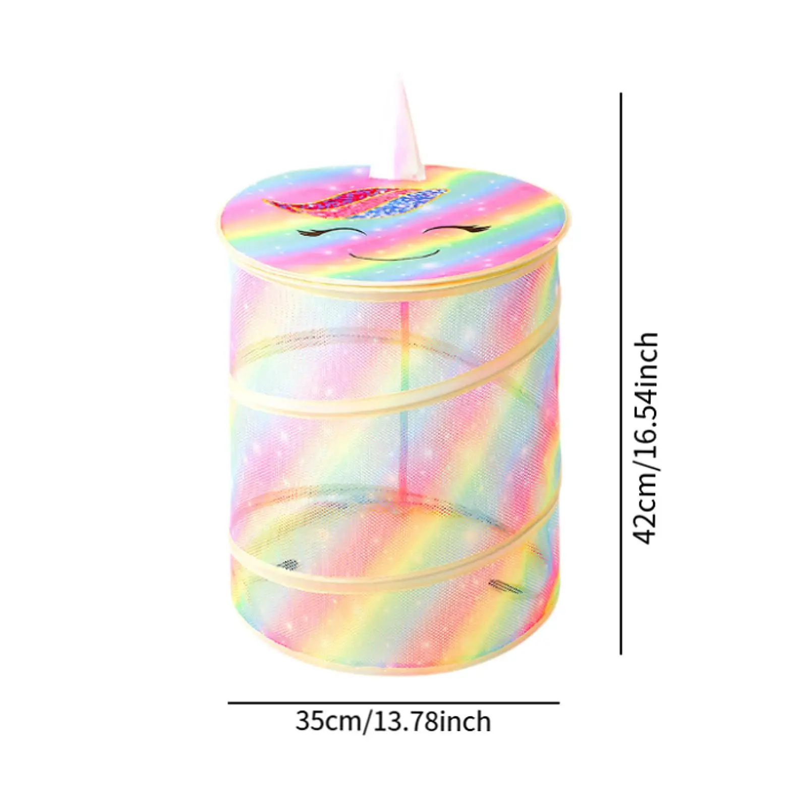 Keranjang Penyimpanan Mainan dengan Tutup Keranjang Pembibitan untuk Selimut Keranjang Cucian Jaring Dekoratif Tempat Penyimpanan Mainan Anak-anak untuk Ruang Bermain Rumah