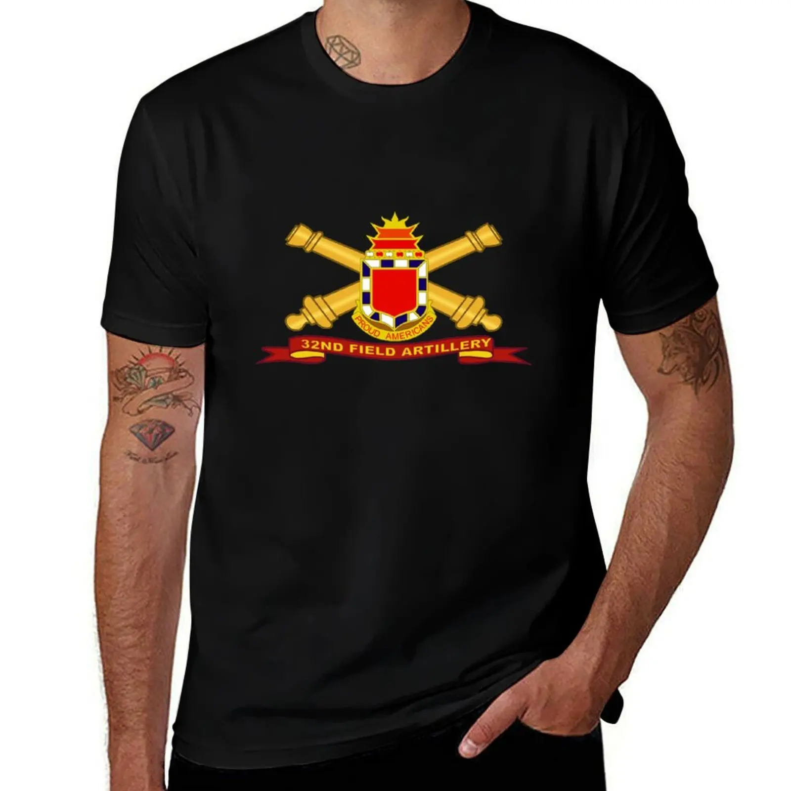 

32nd Field Artillery w Br - Ribbon Shirt T-Shirt sports fans customs design your own luxury t-shirt vintage t shirt men