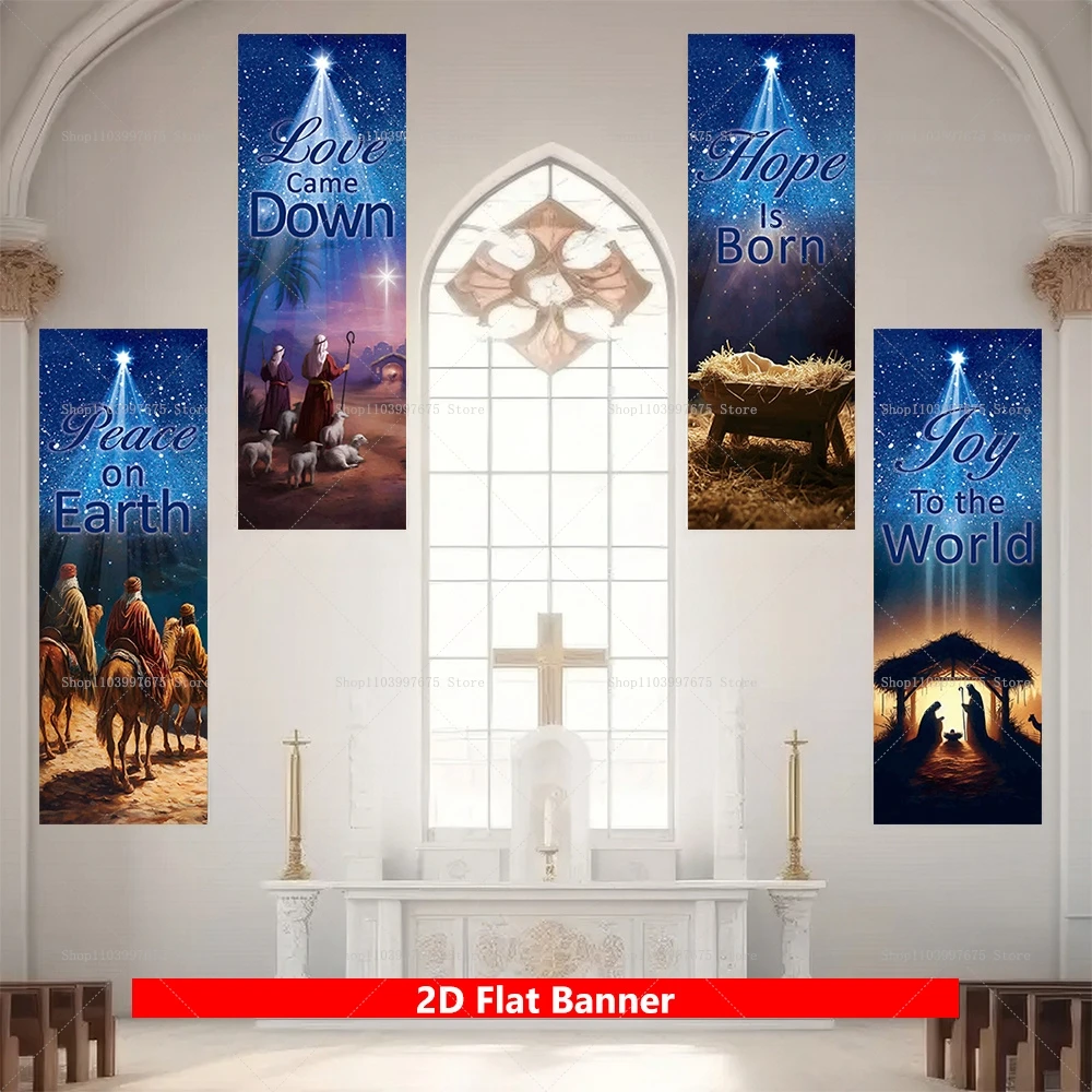 4 قطعة ثلاثة الحكيمة الرجال ركوب الجمل زينة حفلة عيد الميلاد التصوير خلفية راية كابينة تصوير الدعائم جدار الكنيسة ديكور #6