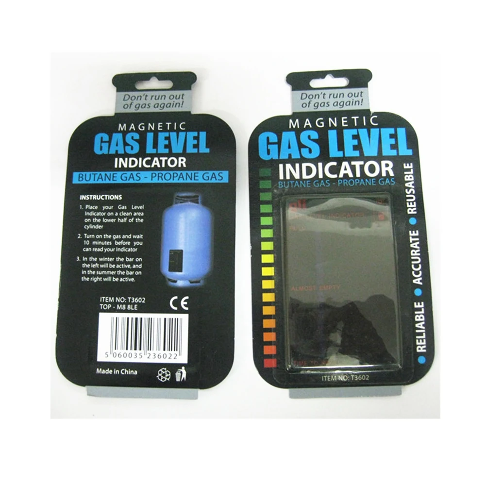 Compact Gas Level Indicator Propane Butane LPG Fuel Gauge Caravan Bottle Temperature Measuring