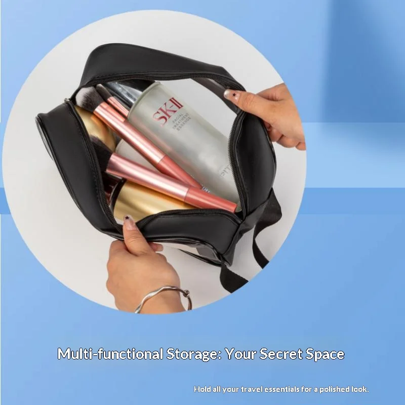Homefish Frosted Semi-Transparent PVC Makeup Toiletry Bag Large Capacity Portable Waterproof Travel Cosmetic Storage Organizer
