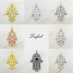 Hand of Fatima Pendant 925 Sterling Silver Rose Gold Brand New Europe Fine Jewelry Vintage Gift For Women Men Fit Necklace
